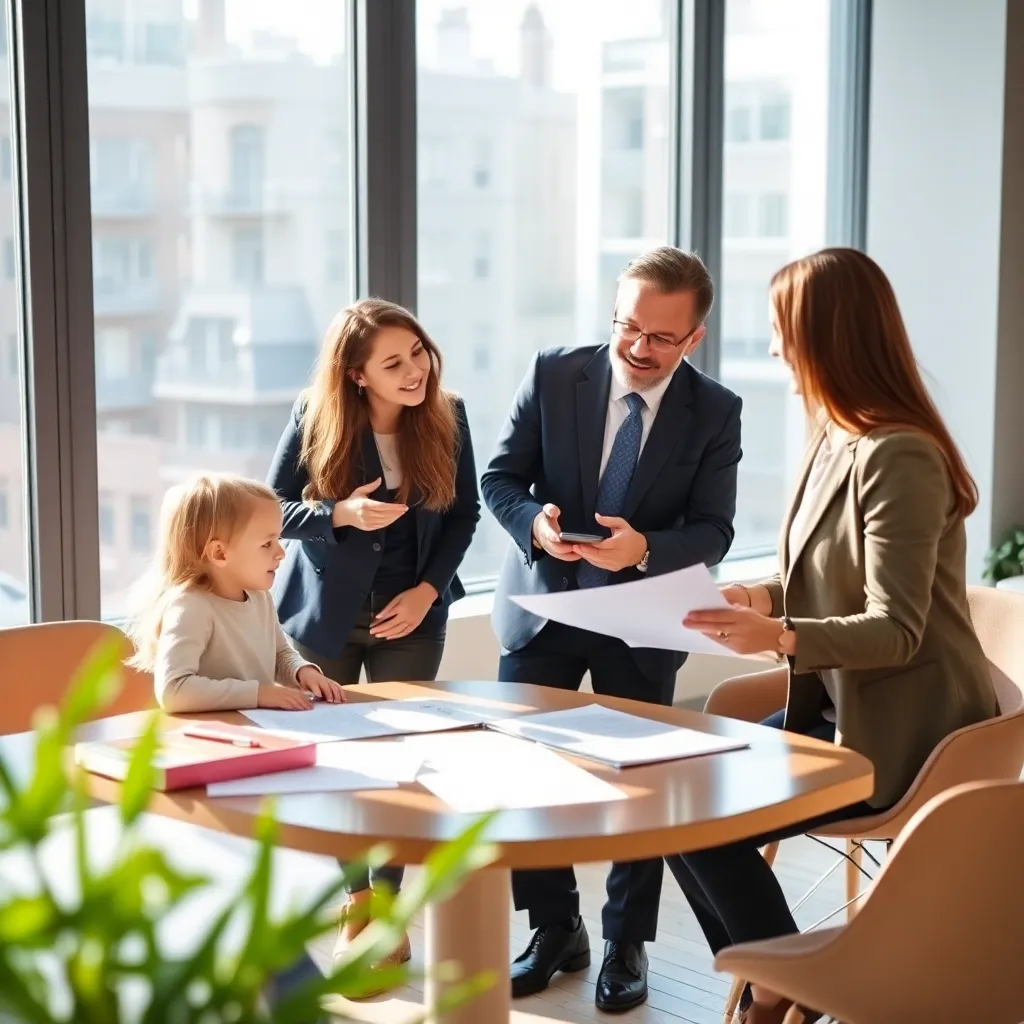 Nederlands gezin bespreekt hypotheekopties met financieel adviseur