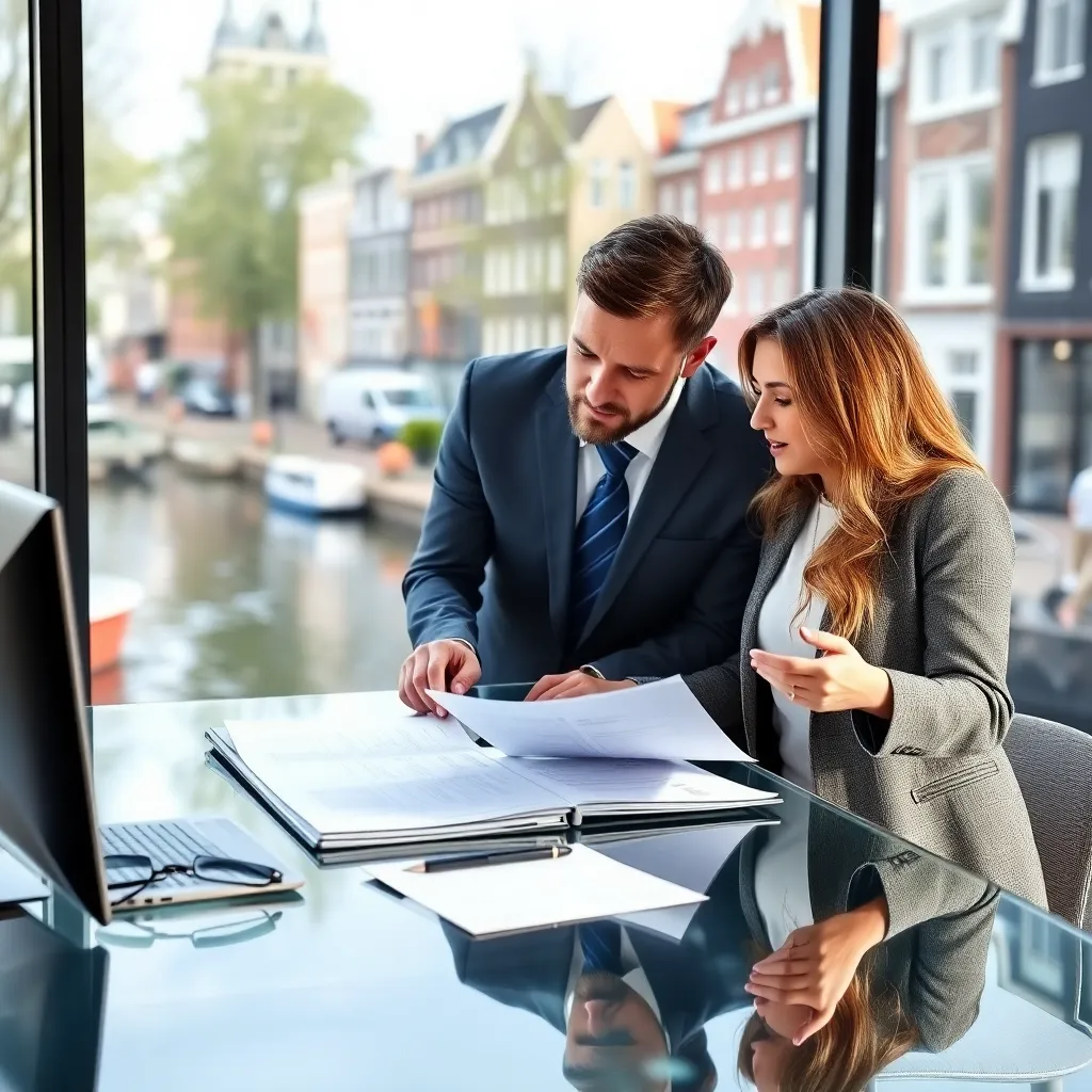 Professionele financiële adviseur die inkomensbeheer bespreekt met cliënt